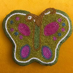 Beaded butterfly coinpurse